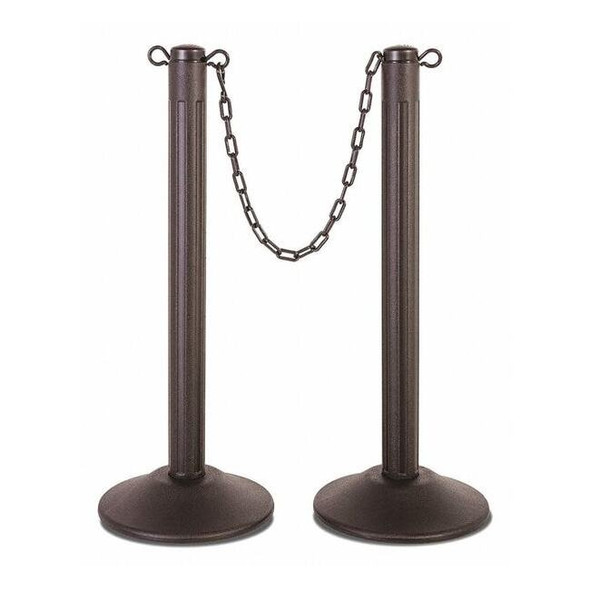 Us Weight Heavy Duty Stanchion, Black, 37 7/8 in Post Height, matte U2006
