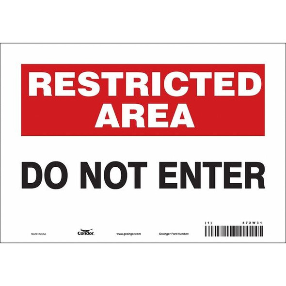 Condor Safety Sign,7 inx10 in,Vinyl 472W31 Condor Safety Sign,7 inx10 in,Vinyl 472W31