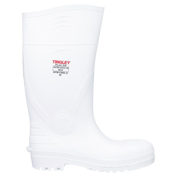 Tingley Men's Pilot G2 Tall Rubber Boots, Composite Toe, White, M9/W11 31268