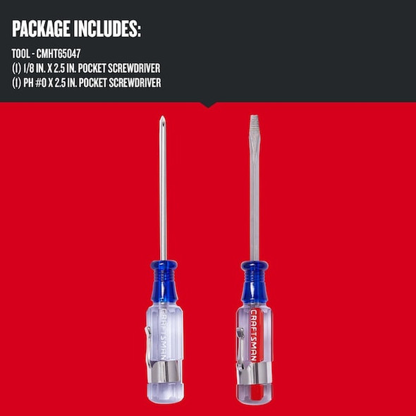 Craftsman Acetate Screwdriver Pocket Set (2 pc) CMHT65047