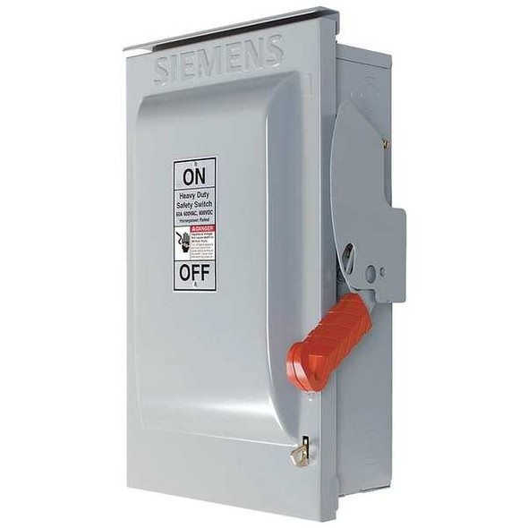 Siemens Safety Switch, Fusible, 60 A, Steel HF362NR