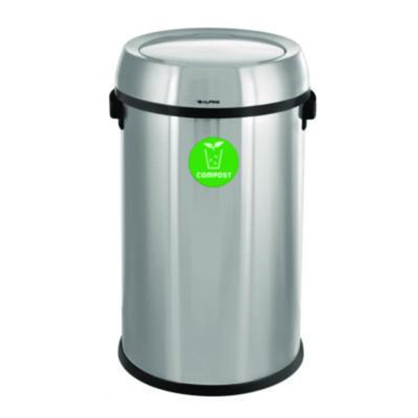 Alpine Industries WASTEBASKET,17CL,SS ALP47065L1CO