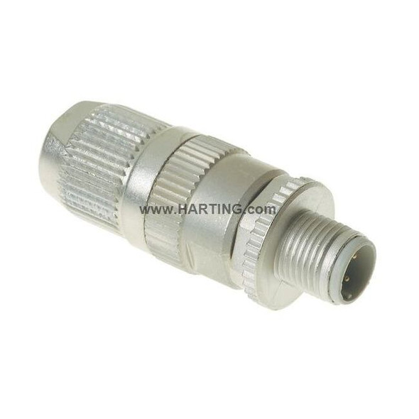 Harting M12 Circular Connector,4 Poles,4 A 21032811405