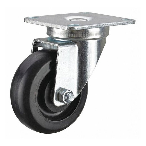 PlateCaster,Swivel,Polypropylene,7 1/4"H