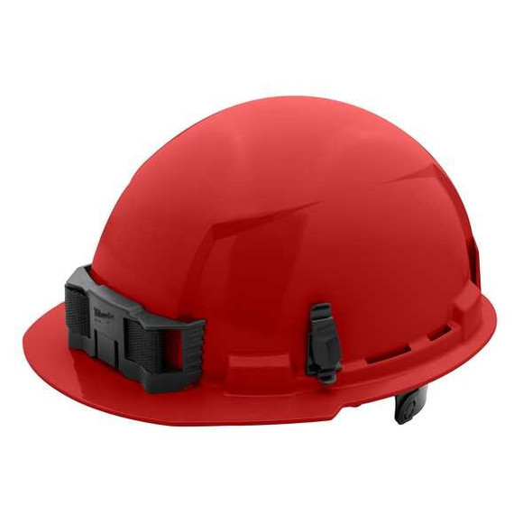 BOLT Red Front Brim Hard Hat w/6pt Ratcheting Suspension - Type 1, Class E