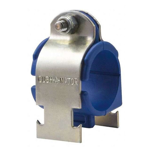 Vibration-Dampening Strut Clamp, High Temp, 2-5/8 in Tube, Zinc Plated Steel