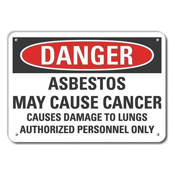 Danger Sign, 10 in H, 14 in W, Horizontal Rectangle, English, LCU4-0695-NA_14X10