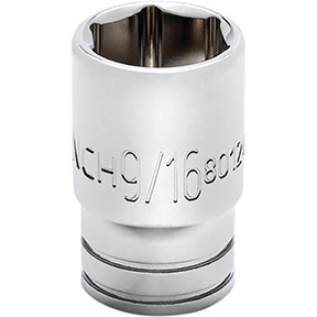 SKT MID LNGHT 1/4DR 6PT 9/16 SAE 80124S-06