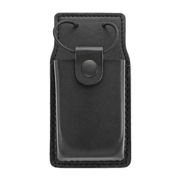 Heros Pride Radio Pouch, Leather, Black, M, Snap 1440BPB