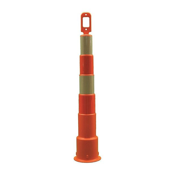 Trim Line Channelizer, HDPE, Diamond, 49 in Height, 8 Length, 4 lb, Orange