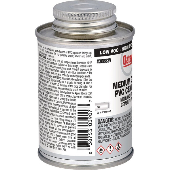 Oatey 4 Oz. Low Voc Gray PVC Cement 30883V 417497