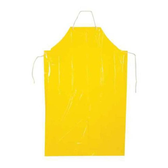 Polyco Bib Apron, Nylon/Polyolefin, Yellow, 45 in, Universal 45404