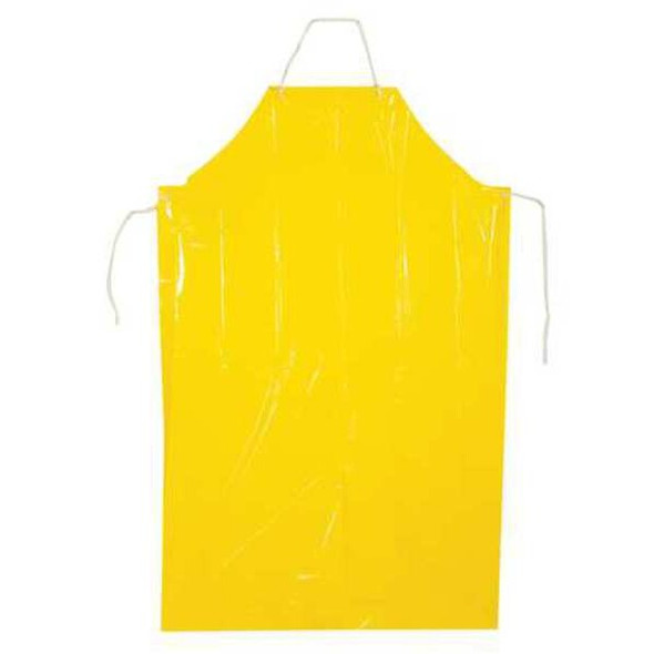 Polyco Bib Apron, Nylon/Polyolefin,, Yellow, 45 in, Universal 45404