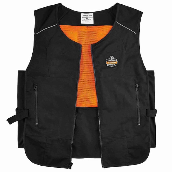 Ergodyne Cooling Vest,Phase Change,Black 6255 Ergodyne Cooling Vest,Phase Change,Black 6255