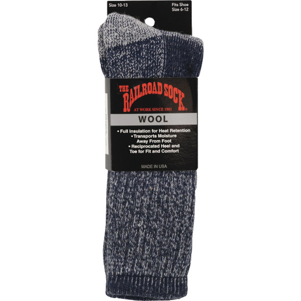 Railroad Sock Men's Navy Merino Wool Sock