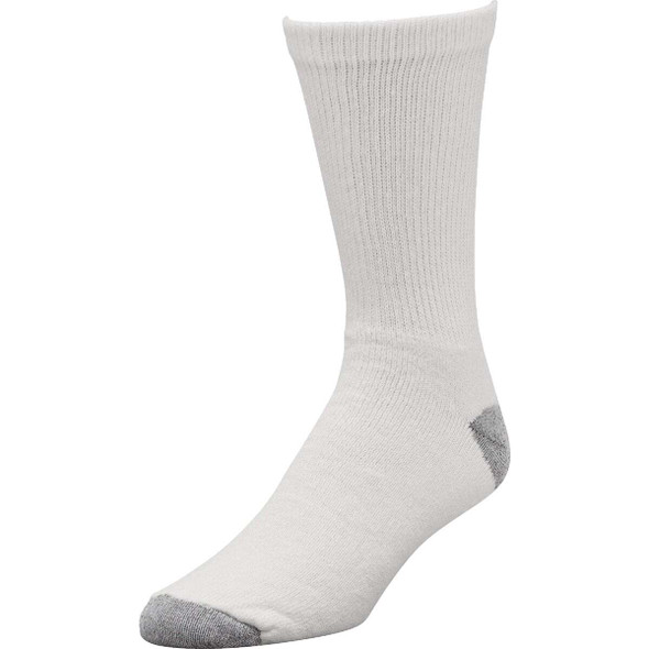 Railroad Sock White Crew Sock (6-Pack) 6090