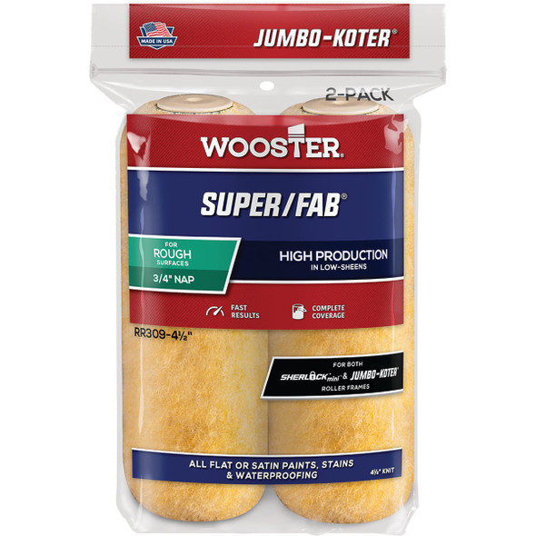 Wooster 2pk S/F 3/4 Mini Roller RR309-4 1/2