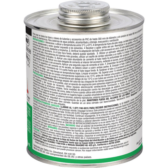 Oatey 32 Oz. Low Voc Heavy Bodied Heavy-Duty Clear PVC Cement