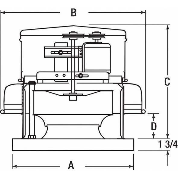 Dayton Downblast Vent,Direct Drive,11 In 5DVT2