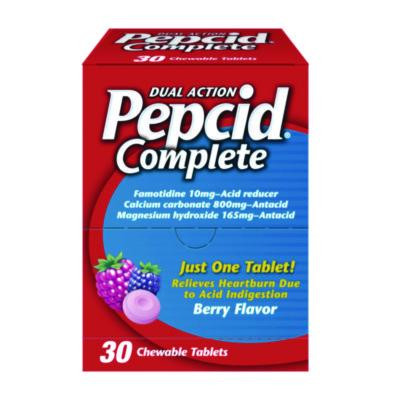 Pepcid® Complete Dual-Action Antacid, Berry Flavor, 30/Box 64228