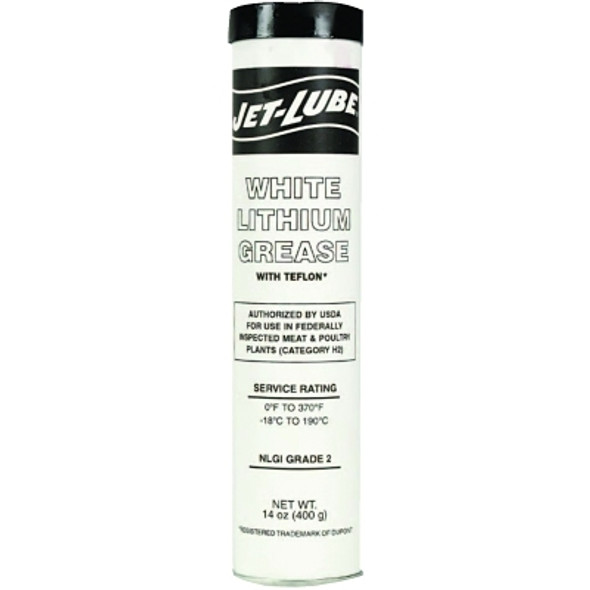 White Lithium Grease, with PTFE, 14 oz, Can Pack of 30