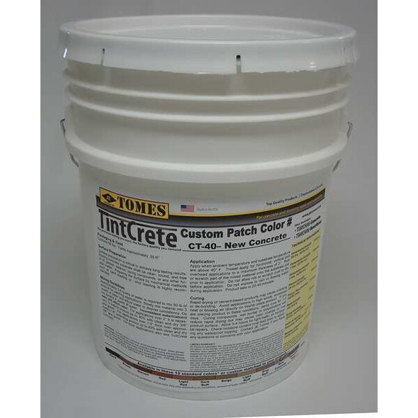Je Tomes Concrete Patch and Repair, Pail, Gray, TintCrete GRA-CT40-160