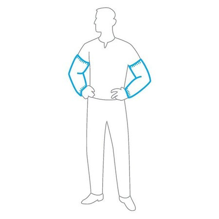 Chemical Resistant Sleeves, 18 in Length, Serged Seam, White, 200 PK