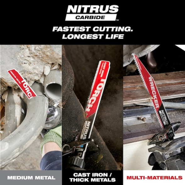 Milwaukee Tool 6 in x 10 TPI, Reciprocating Saw Blade, 1-PK 48-00-6251