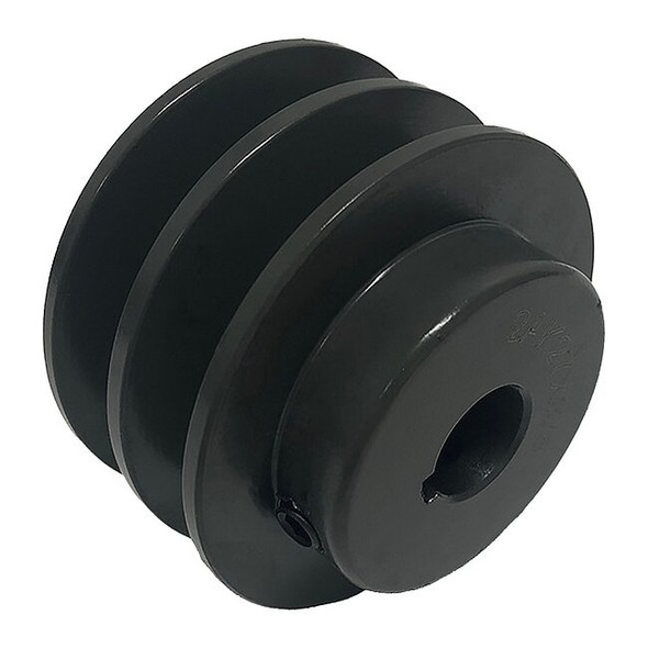 Manufacturer Varies V-Belt Pulley,3.05 in Out dia.,Cast Iron 2AK30X1-1/8