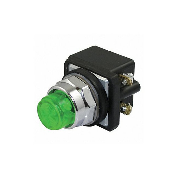 Dayton Pilot Light, LED, 120VAC/DC, 30mm, Chrome, GR 30G399