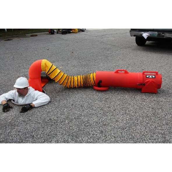 Air Systems Intl Confined Space Fan,Red,11" W CVF-25ACAN