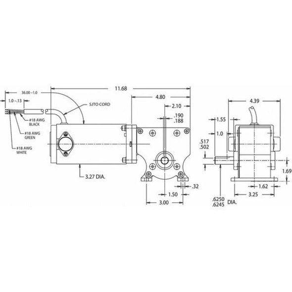 Dayton DC Gearmotor,RPM 26,24VDC 5LAG1