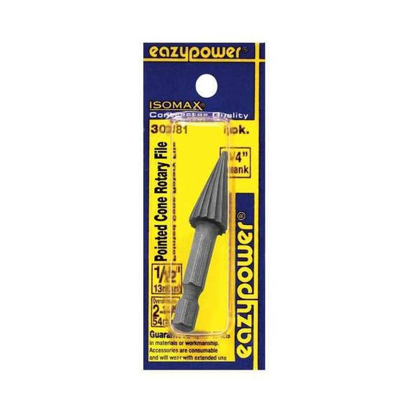 Manufacturer Varies Pointed Cone Rotary File,1/2 in.,1 pcs. 30081