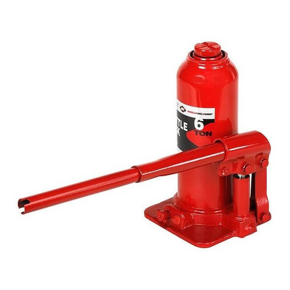 American Forge & Foundry Bottle Jack,6 ton,Max Lift 16 1/4" H 3606