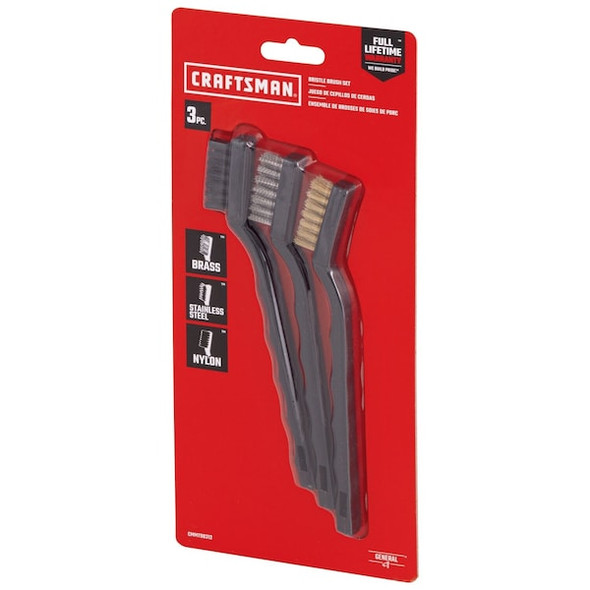 Craftsman Auto Tools, 3PC Bristle Brush Set CMMT98312 Craftsman Auto Tools, 3PC Bristle Brush Set CMMT98312