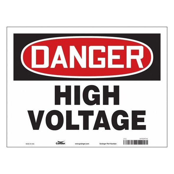 Condor Safety Sign,24" Wx18" H,0.004" Thickness, 479P76 479P76