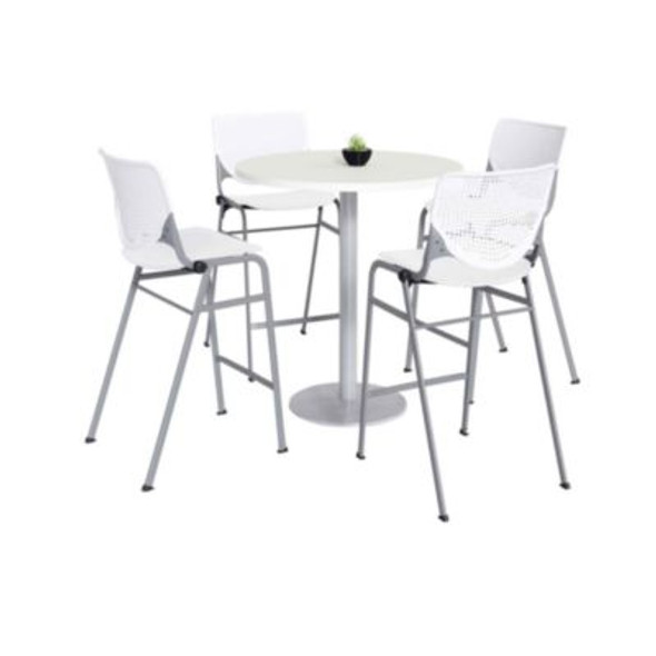 KFI Studios TABLE,4 WHT STOOLS,WH 811774037075