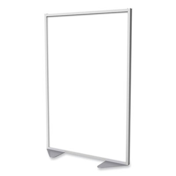 Ghent Floor Partition with Aluminum Frame, 48.06 x 2.04 x 71.86, White MP7248-20