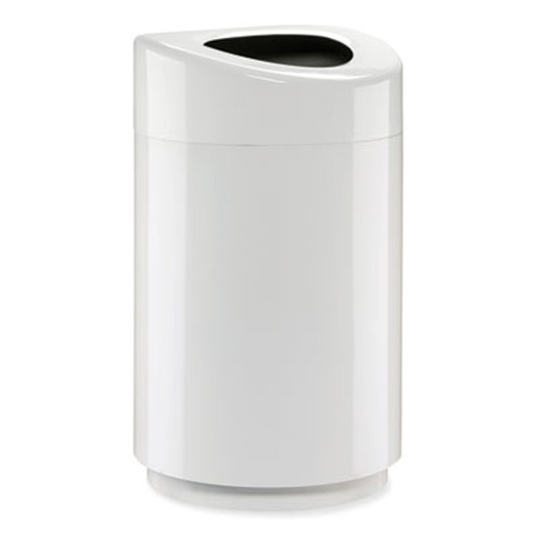 Safco® Open Top Round Waste Receptacle, 30 gal, Steel, White 9920WH Safco® Open Top Round Waste Receptacle, 30 gal, Steel, White 9920WH