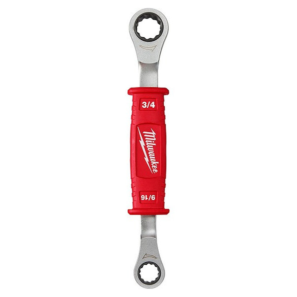 Milwaukee Tool Linemans 2in1 Insulated Ratcheting Box Wrench 48-22-9211