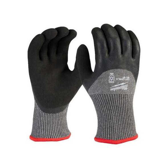 Milwaukee Tool Knit Gloves,Latex,Black,M 48-73-7951