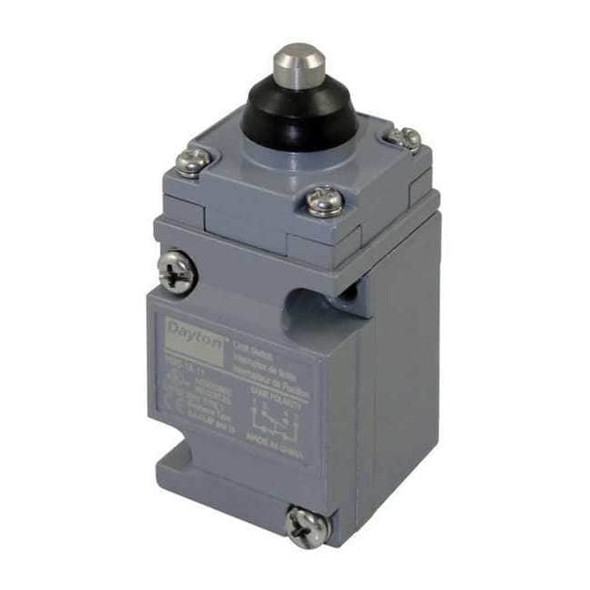 Heavy Duty Limit Switch, Plunger, SPDT, 10A at 600V AC, Actuator Location: Top
