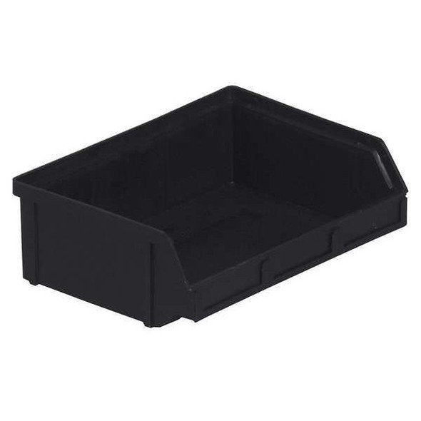 Hang & Stack Storage Bin, Plastic, Black, 2 7/8 in H, 8 7/8 in W, 6 7/8 in L