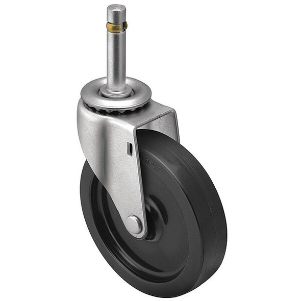 5" X 15/16" Non-Marking Polyolefin Swivel Caster, No Brake, Loads Up To 150 lb