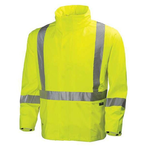 Helly Hansen Rain Jacket,Hi-Visibility Yellow,3XL 70261_360-3XL