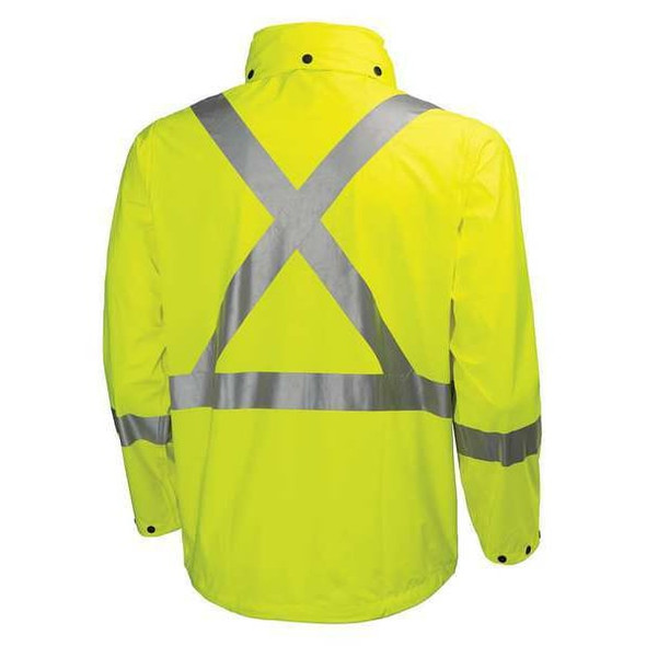Helly Hansen Rain Jacket,Hi-Visibility Yellow,3XL 70261_360-3XL