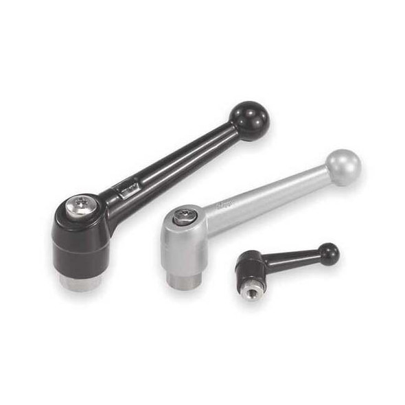 Adjustable Handle, Size: 3 3/8-16 Zinc, Black Satin, Comp: Stainless Steel