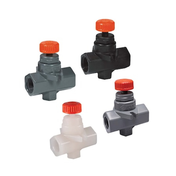 Hayward Flow Control CPVC Needle Valves/FPM O-Ring, PTFE Seat NVA2025T