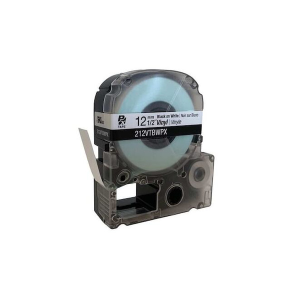 Epson Label/Ribbon Cartridge, White, Matte, 1/2 in W 212VTBWPX