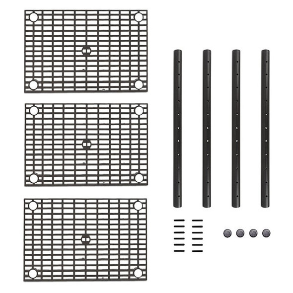 Durashelf Plastic Shelving, 24 in D, 36 in W, 48 in H, 3 Shelves AST3624x3